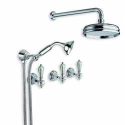 Faucets in solid brass - 6022 Dronning wall mounted shower