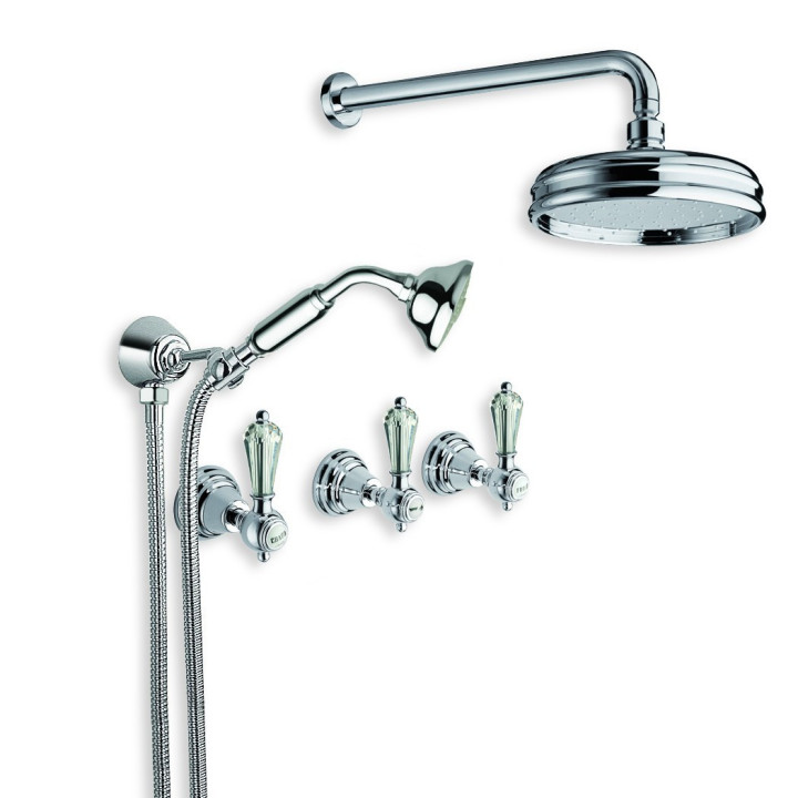 Armaturen aus Massivmessing - 6022 Dronning wandmontierte Dusche