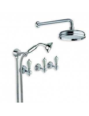 Faucets in solid brass - 6022 Dronning wall mounted shower