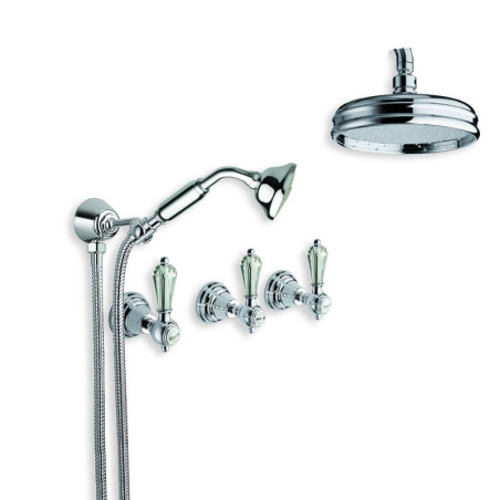 Robinetterie en laiton massif-Douche murale bourdonnante 6022-L