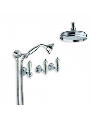 Faucets in solid brass - 6022-L Dronning  wall mounted shower