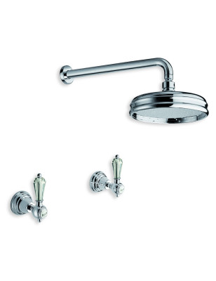 Faucets in solid brass - 6021 Dronning wall mounted shower