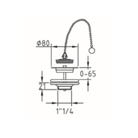 Bottenventil 1 " 1/4