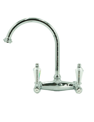 Faucets in solid brass - 3012 Queen wall mounted