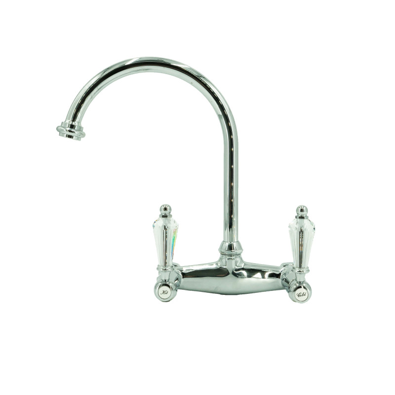 Faucet in solid brass - 3012 Dronning wall mounted