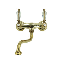 Faucet in solid brass - 3011 Dronning wall mounted
