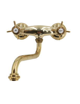 Blandare I Massiv Mässing - 3011 vattenfjäder för vägg