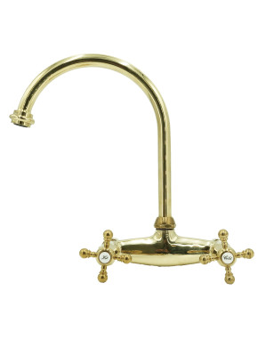 Wasserhahn aus massivem Messing - 3012 Ulisse wandmontiert