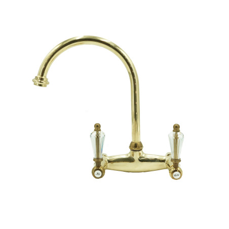 Faucet in solid brass - 3012 Dronning wall mounted