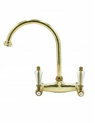 Faucets in solid brass - 3012 Queen wall mounted