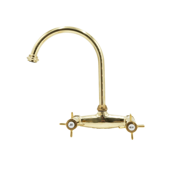 Vandhaner i massiv messing - 3012 Waterspring vægmonteret