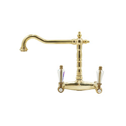 Faucet in solid brass - 3013 Dronning wall mounted