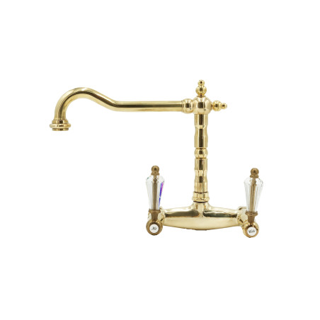 Faucet in solid brass - 3013 Dronning wall mounted