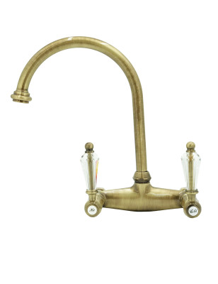 Faucets in solid brass - 3012 Queen wall mounted
