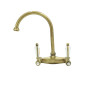 Faucet in solid brass - 3012 Dronning wall mounted