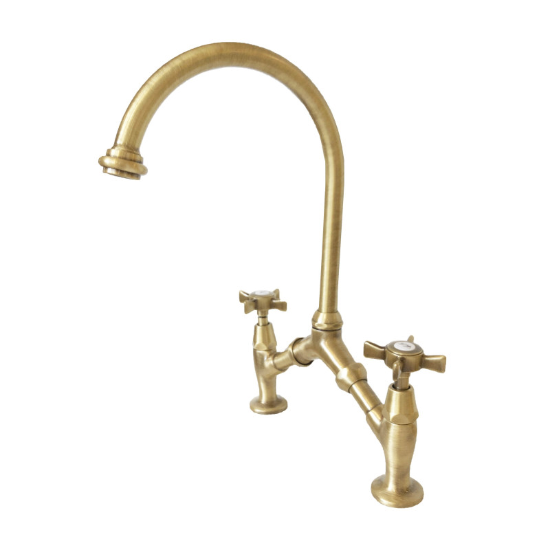 Rubinetti in ottone massiccio - Cucina 221 modello Waterspring a ponte