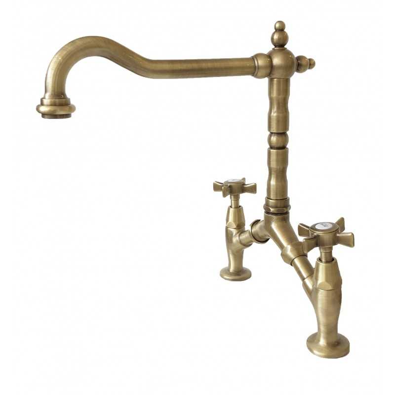 Faucets in solid brass - Cucina 222 Waterspring bridge model