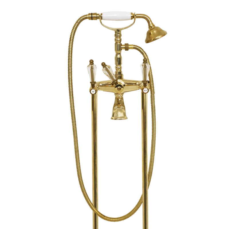 Faucet in solid brass - 6000 + 6020 Dronning bathtub