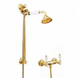 Faucets in solid brass - 6019 + 704 Penelope shower