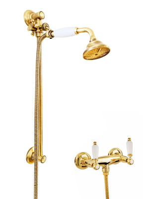 Faucets in solid brass - 6019 + 704 Penelope shower