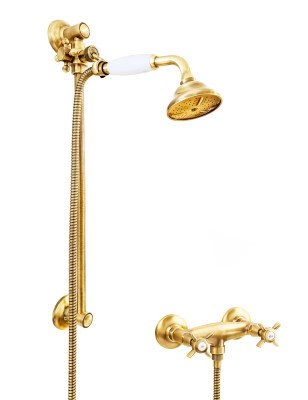 Faucets in solid brass - 6019 + 704 Waterspring shower