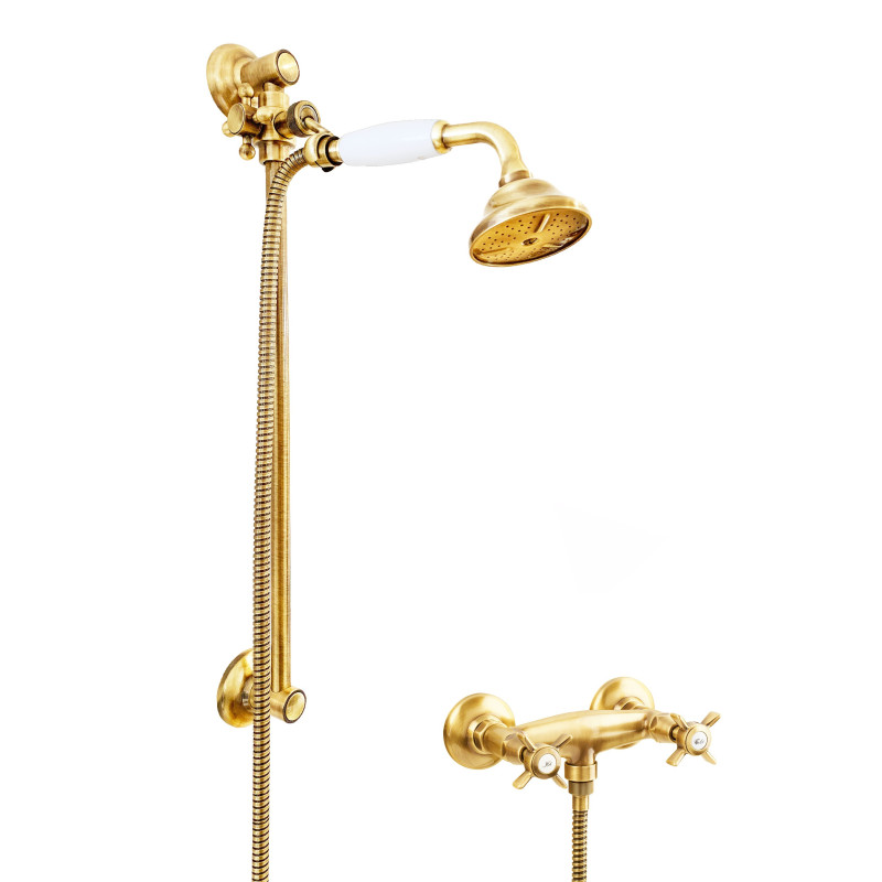 Doccia In Ottone Massiccio - 6019 + 704 Waterspring