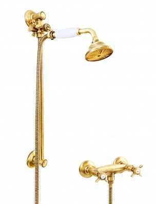 Faucets in solid brass - 6019 + 704 Waterspring shower