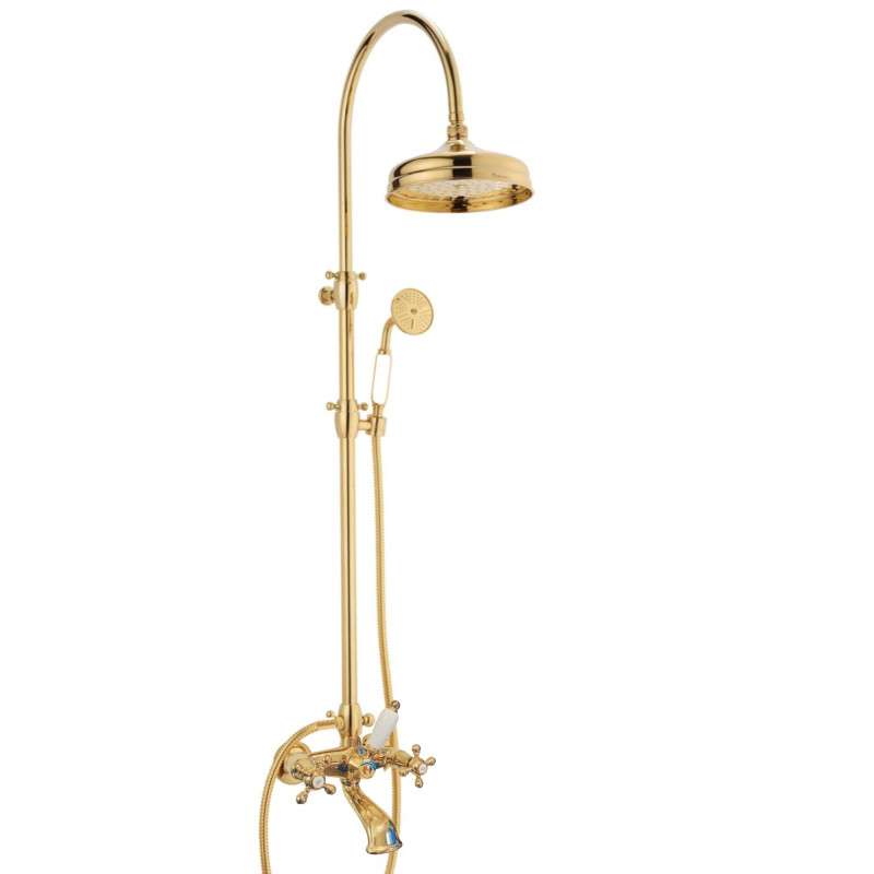 Duscharmatur Bad aus massivem Messing - Doccia arco + 6040 Ulisse