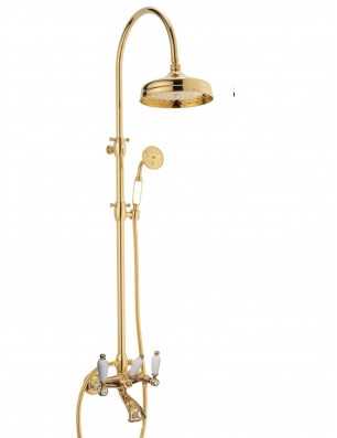 Faucets in solid brass - Doccia arco + 6040 Penelope shower-bathtub