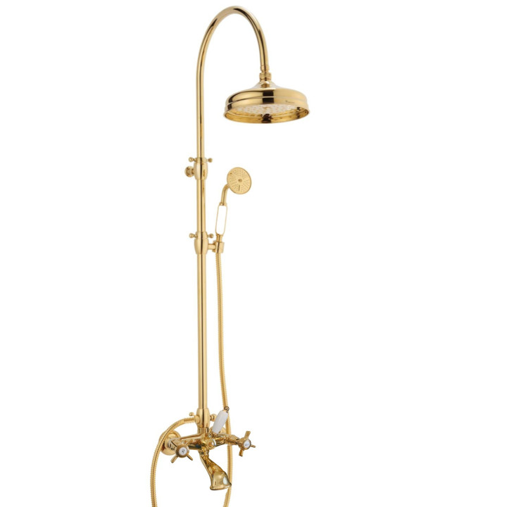 Armaturen aus massivem Messing – Doccia Arco + 6040 Waterspring Dusch-Badewanne