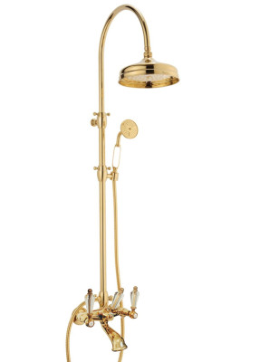 Faucets in solid brass - Doccia arco + 6040 Dronning shower-bath