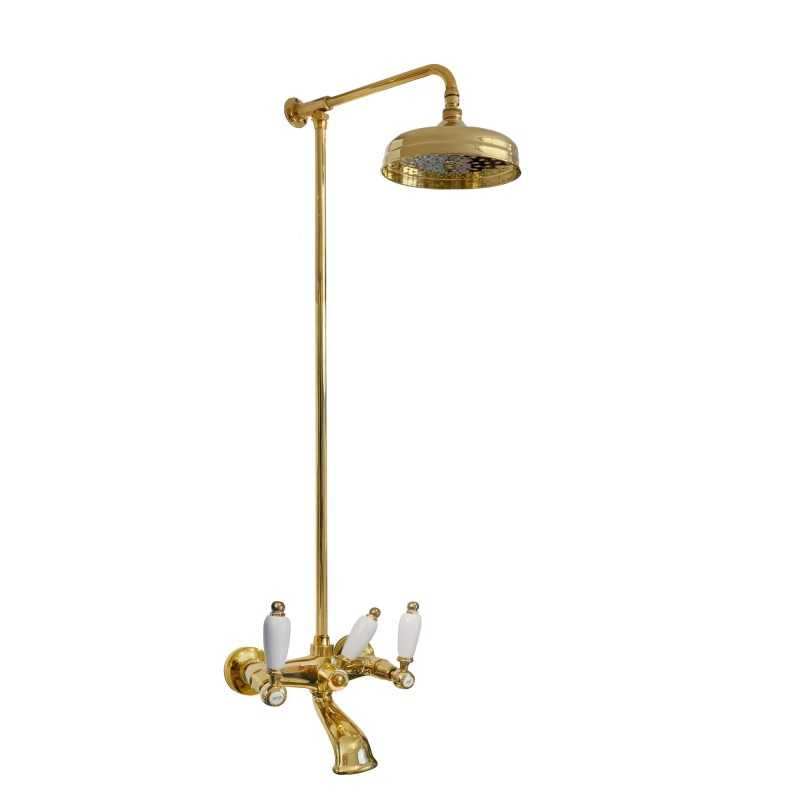 Faucets in solid brass - 777 + 6000 Penelope shower-bathtub