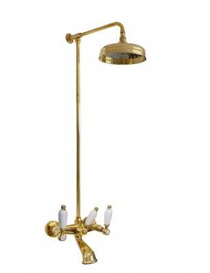Faucets in solid brass - 777 + 6000 Penelope shower-bathtub