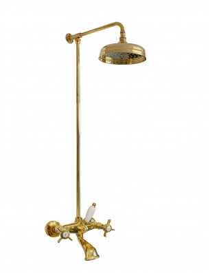 Faucets in solid brass - 777 + 6000 Waterspring shower-bathtub
