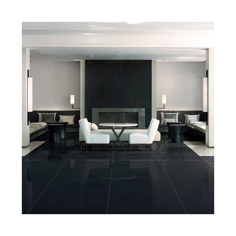 Tiles in Pure Black 2 cm calibrated Tiles in Pure Black 2 cm calibrated