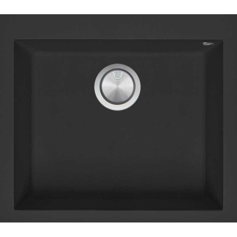 Kitchen sink square Soul 57×50 cm black