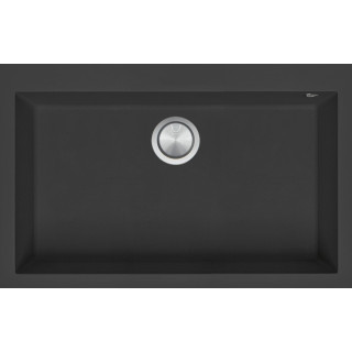 Fregadero de cocina cuadrado Soul 79.5×50.5 cm negro