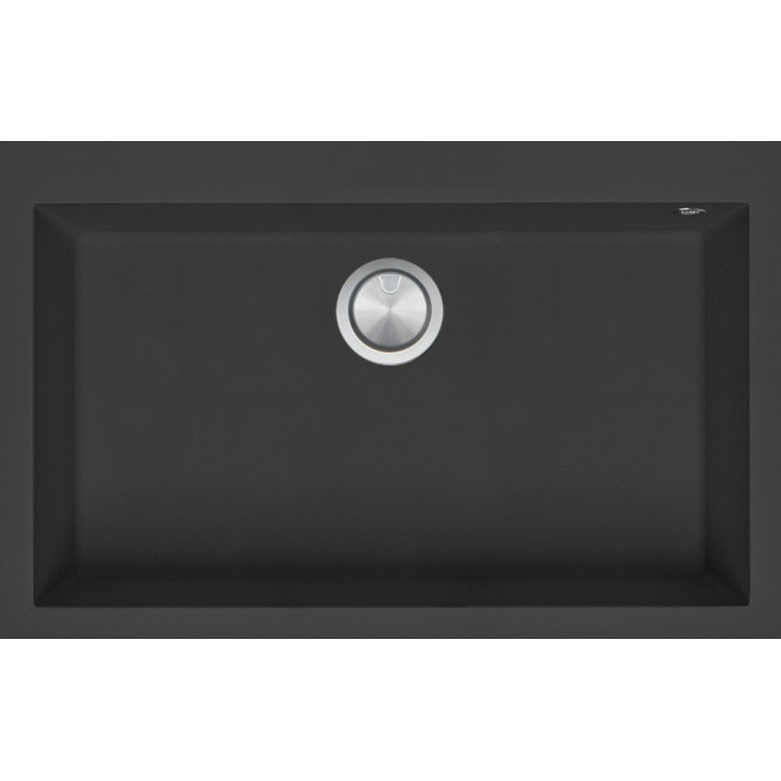 Fregadero de cocina cuadrado Soul 79.5×50.5 cm negro