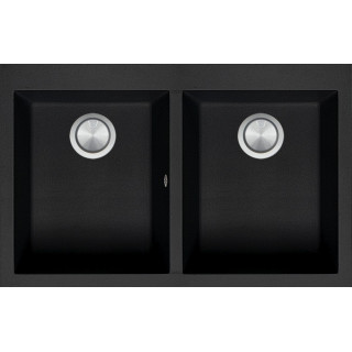 Fregadero de cocina cuadrado Soul 79×50 cm negro