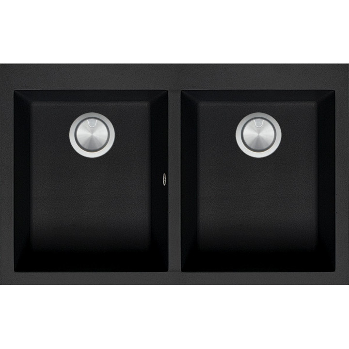 Diskbänk fyrkantig själ 79 x 50 cm svart