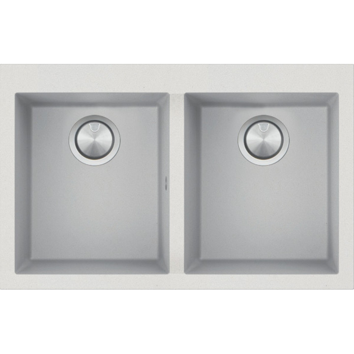 Diskbänk fyrkantig själ 79 x 50 cm Vit