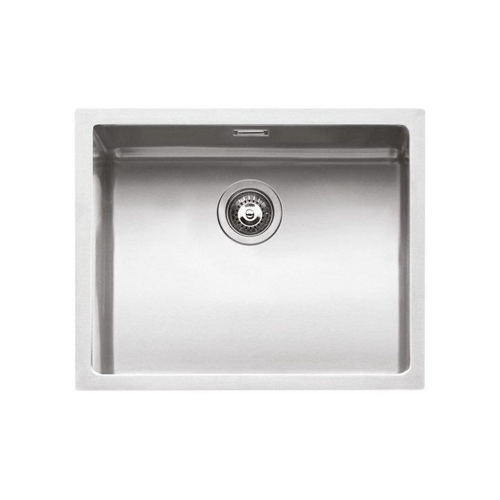 Fregadero de cocina cuadrado de acero de 50 × 40 cm con radio "15"