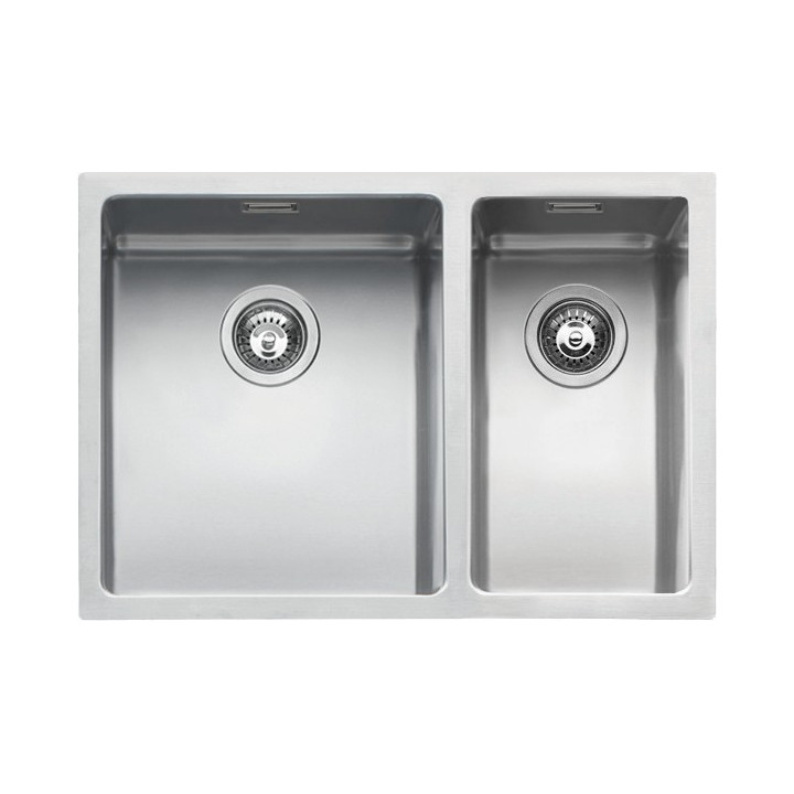 Køkkenvask firkantet stålvask 58.5×44 cm med radius “15”