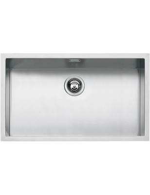 Fregadero de cocina rectangular de acero inoxidable 71×40 cm con radio "15".