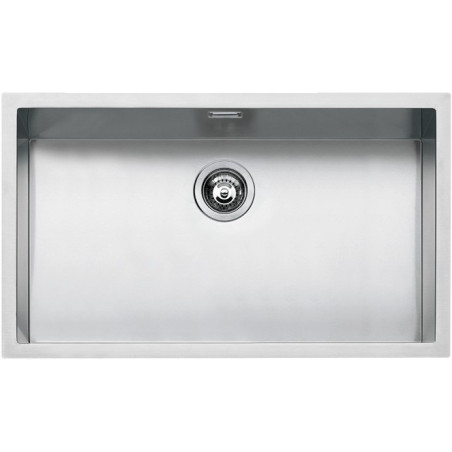 Fregadero de cocina rectangular de acero inoxidable 71×40 cm con radio "15".