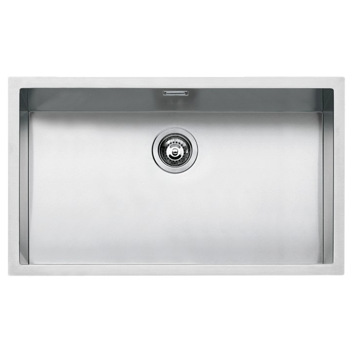Fregadero de cocina rectangular de acero inoxidable 71×40 cm con radio "15".