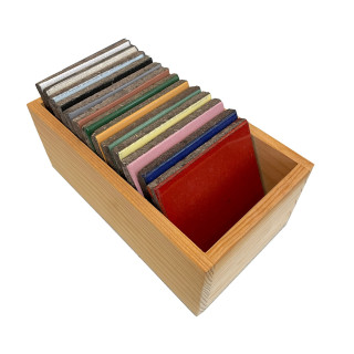 Ensemble de sous-verres en pierre de lave émaillée