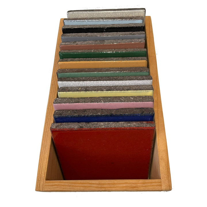 Glazed lava stone coasters | Set with 13 coasters