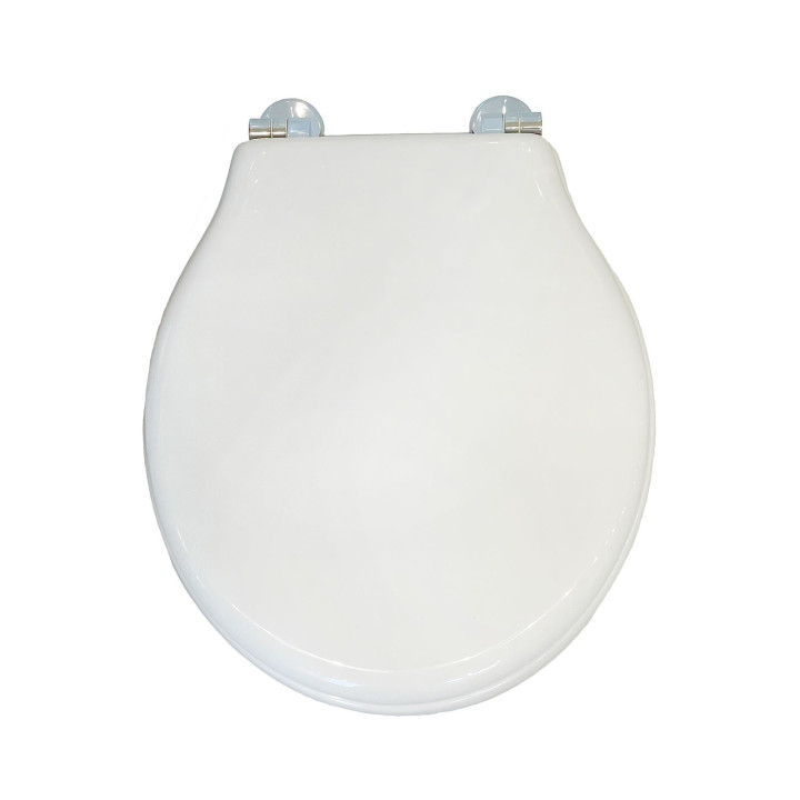 asiento de inodoro blanco