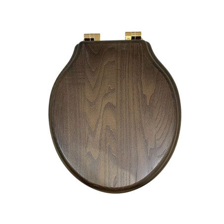 toilet seat dark oak